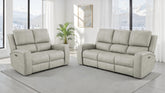 Best Furniture Outlet - Coaster - Brickston 2-piece Triple Power Reclining Sofa Set Grey - 603434PPP-S2
