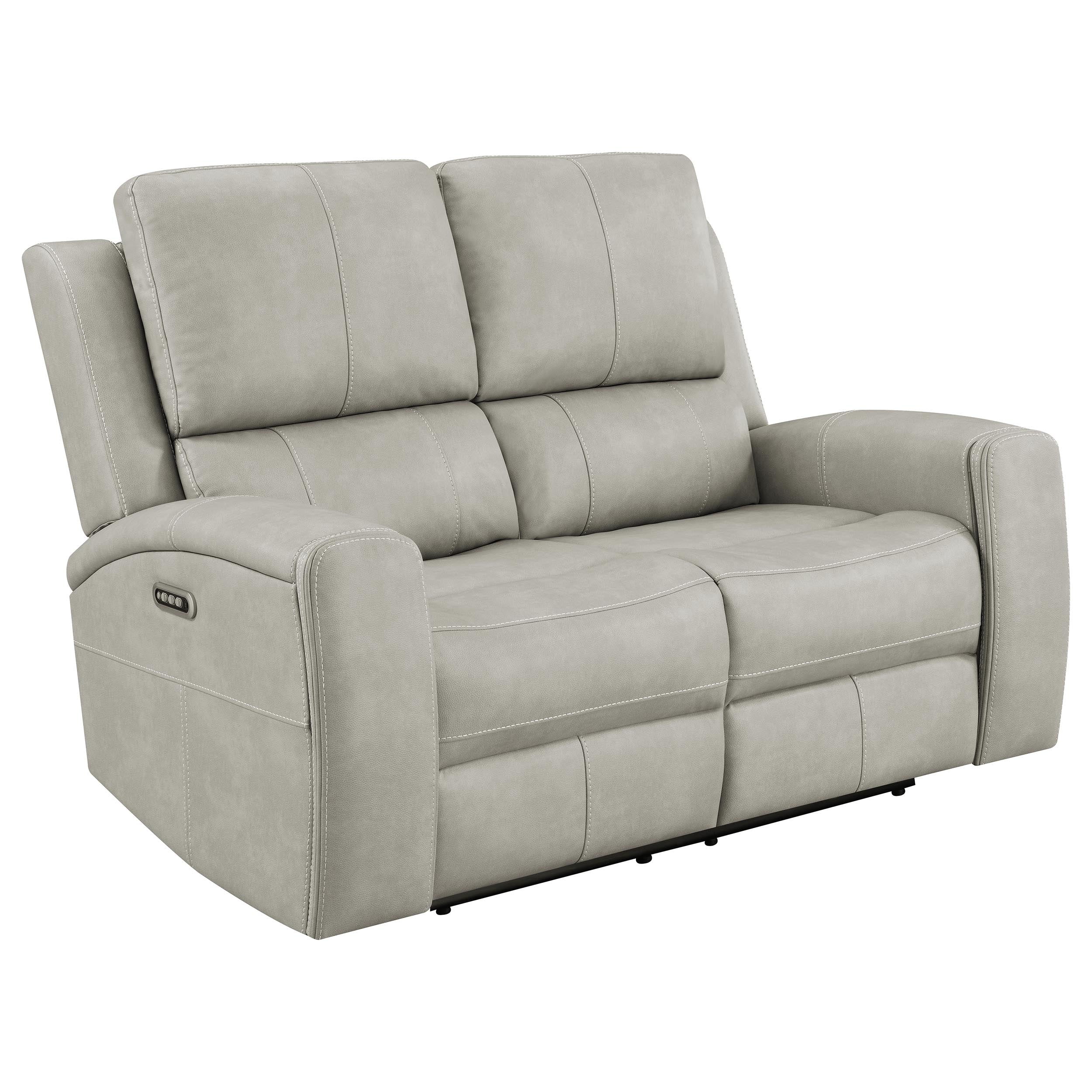Best Furniture Outlet - Coaster - Brickston Triple Power Reclining Loveseat Grey - 603435PPP