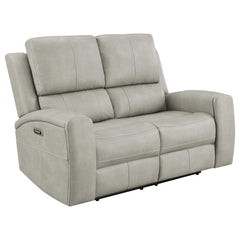 Best Furniture Outlet - Coaster - Brickston Triple Power Reclining Loveseat Grey - 603435PPP