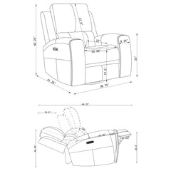 Brickston Triple Power Swivel Glider Recliner Grey