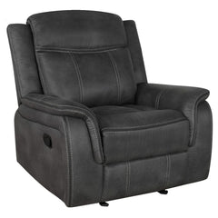 Best Furniture Outlet - Coaster - Lawrence Upholstered Padded Arm Glider Recliner Charcoal - 603506
