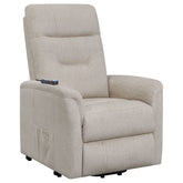 Best Furniture Outlet - Coaster - Henrietta Upholstered Power Lift Massage Chair Beige - 609405P