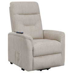 Best Furniture Outlet - Coaster - Henrietta Upholstered Power Lift Massage Chair Beige - 609405P