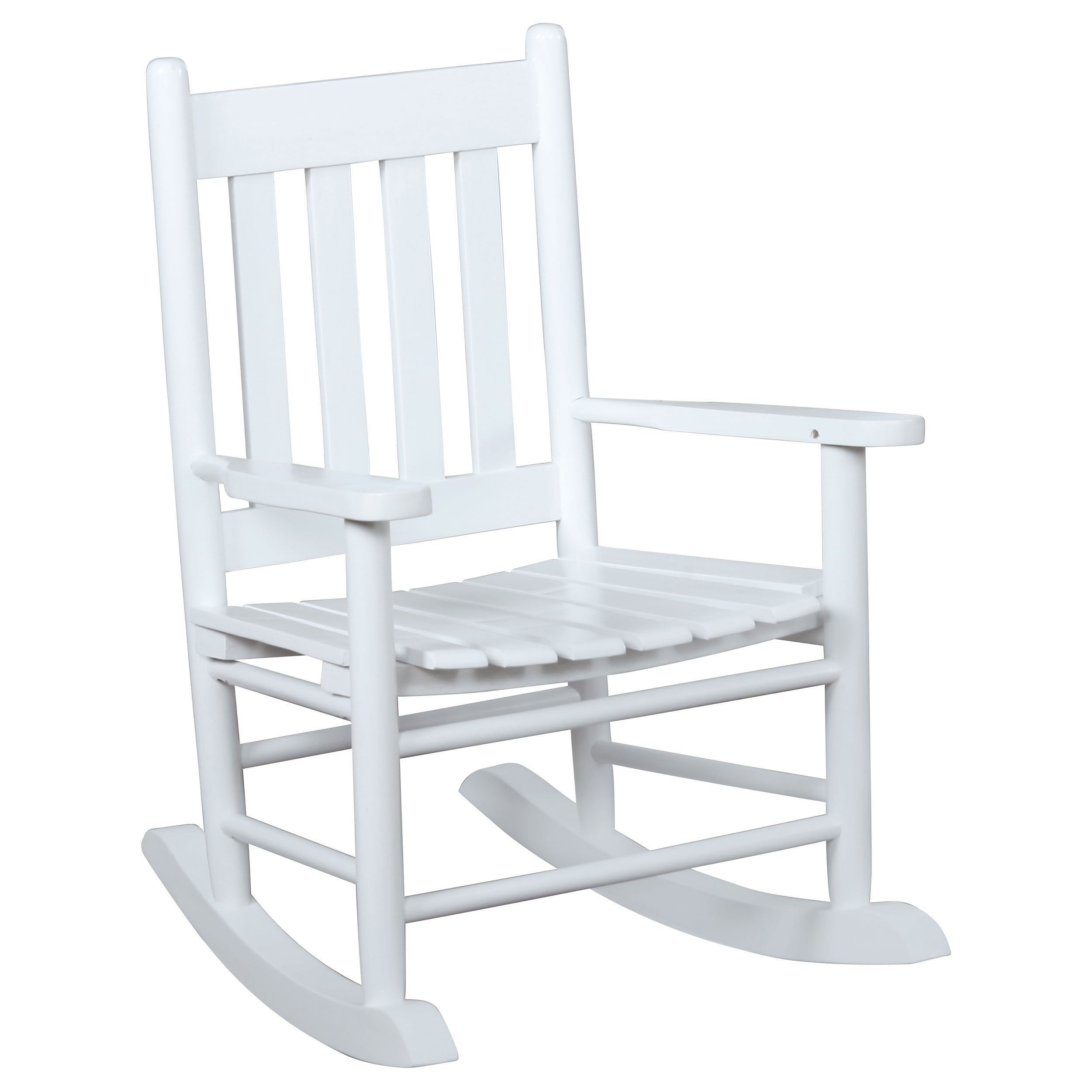 Best Furniture Outlet - Coaster - Annie Slat Back Solid Wood Kids Rocking Chair White - 609450