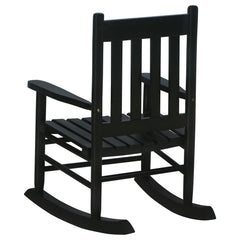 Annie Slat Back Solid Wood Kids Rocking Chair Black