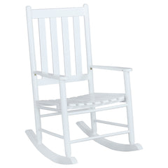 Best Furniture Outlet - Coaster - Annie Slat Back Solid Wood Rocking Chair White - 609455