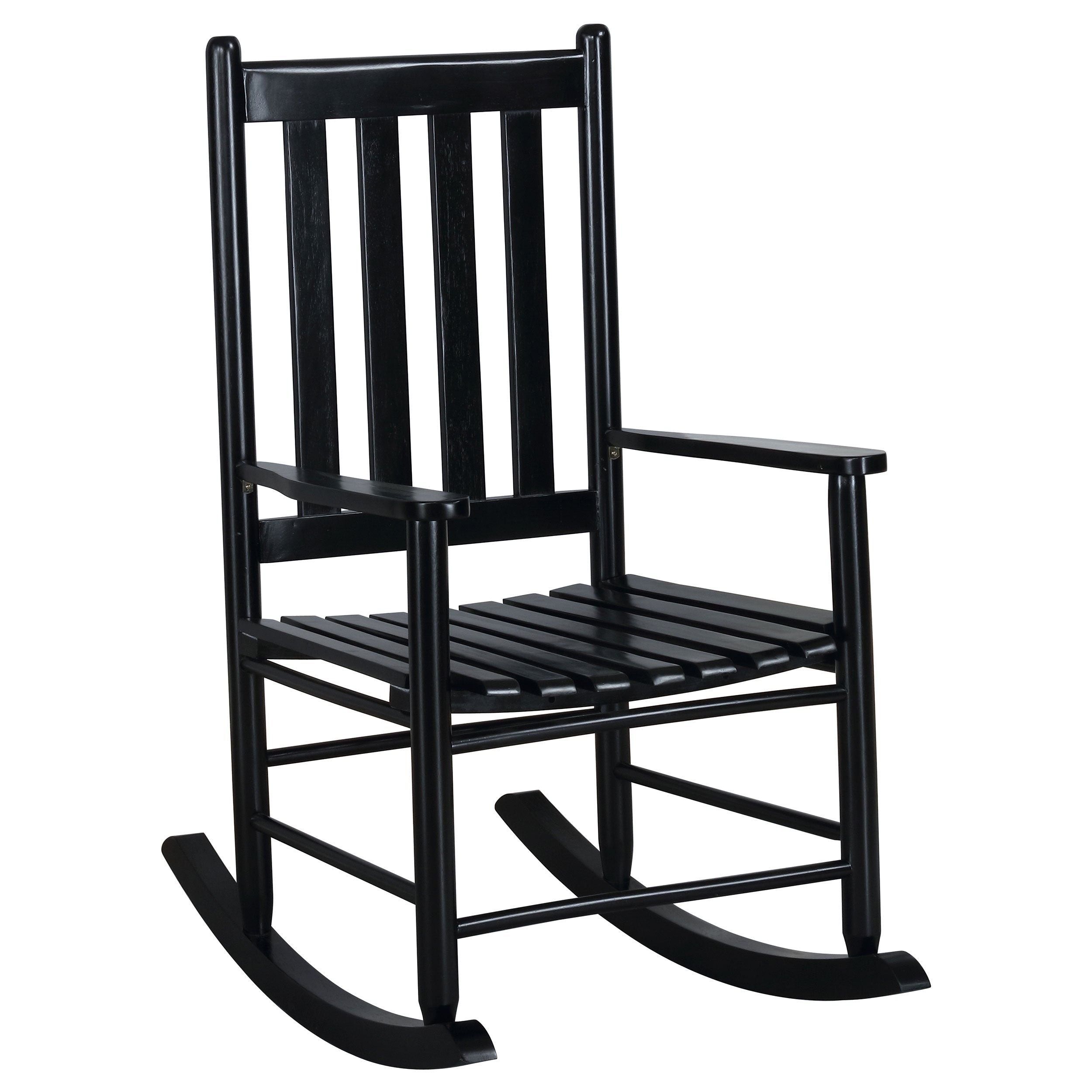 Best Furniture Outlet - Coaster - Annie Slat Back Solid Wood Rocking Chair Black - 609456