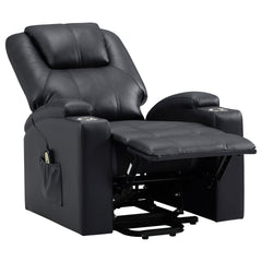 Armstrong Upholstered Power Lift Massage Recliner Espresso