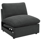 Best Furniture Outlet - Coaster - Collins Modular Power Armless Recliner Dark Grey - 609530ARP