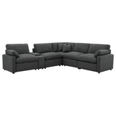 Best Furniture Outlet - Coaster - Collins 6-piece Modular Power Reclining Sectional Dark Grey - 609530P-SET