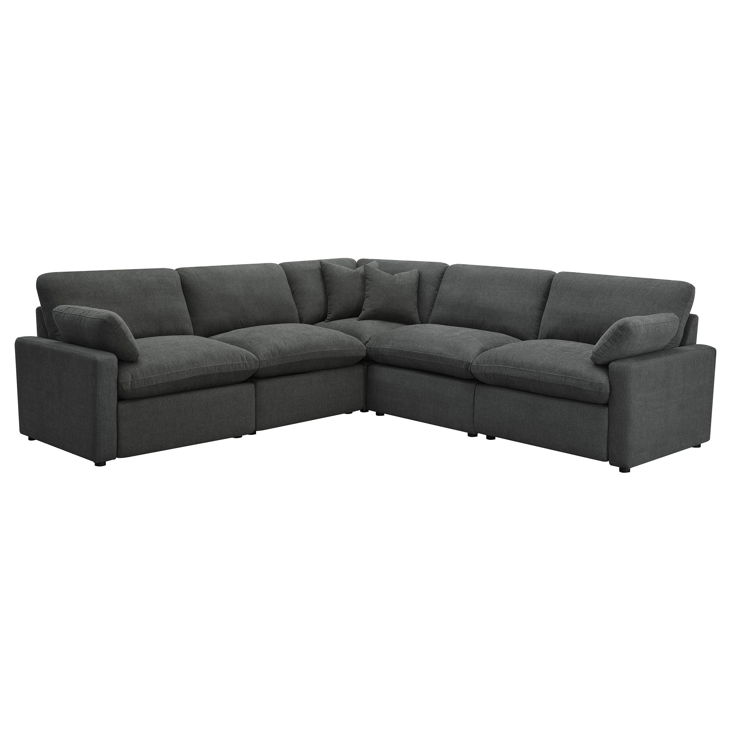Best Furniture Outlet - Coaster - Collins 5-piece Modular Power Reclining Sectional Dark Grey - 609530P