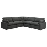 Best Furniture Outlet - Coaster - Collins 5-piece Modular Power Reclining Sectional Dark Grey - 609530P