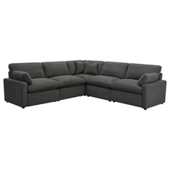 Best Furniture Outlet - Coaster - Collins 5-piece Modular Power Reclining Sectional Dark Grey - 609530P