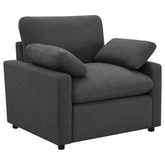 Best Furniture Outlet - Coaster - Collins Upholstered Power Recliner Chair Dark Grey - 609533P