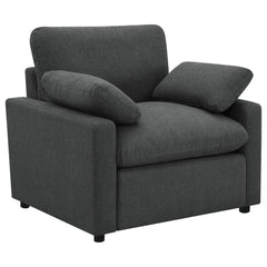 Best Furniture Outlet - Coaster - Collins Upholstered Power Recliner Chair Dark Grey - 609533P