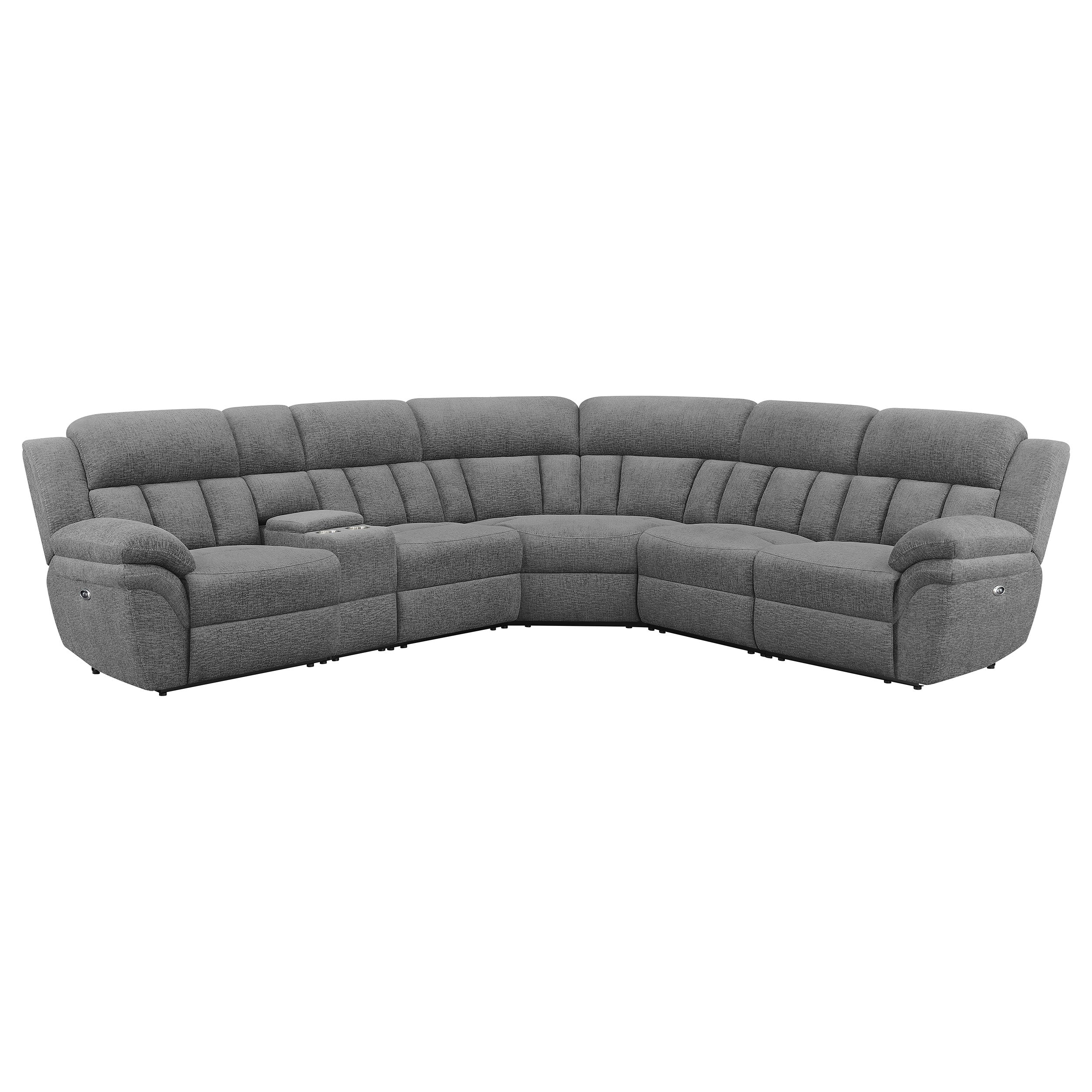 Best Furniture Outlet - Coaster - Bahrain 6-piece Modular Power Reclining Sectional Charcoal - 609540P
