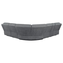 Bahrain 6-piece Modular Reclining Sectional Sofa Charcoal