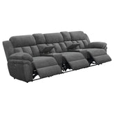 Best Furniture Outlet - Coaster - Bahrain 5-piece Power Home Theater Seating Charcoal - 609541PT
