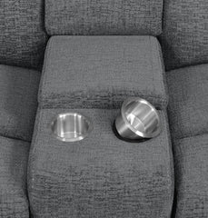Bahrain 5-piece Upholstered Home Theater Seating Charcoal