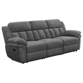 Best Furniture Outlet - Coaster - Bahrain Upholstered Motion Sofa Charcoal - 609541