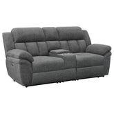 Best Furniture Outlet - Coaster - Bahrain Upholstered Power Loveseat Charcoal - 609542P