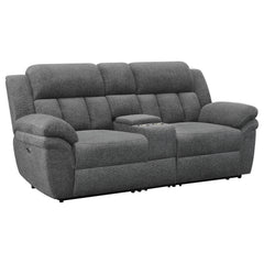 Best Furniture Outlet - Coaster - Bahrain Upholstered Power Loveseat Charcoal - 609542P
