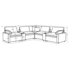 Collins 7-piece Modular Power Reclining Sectional Grey