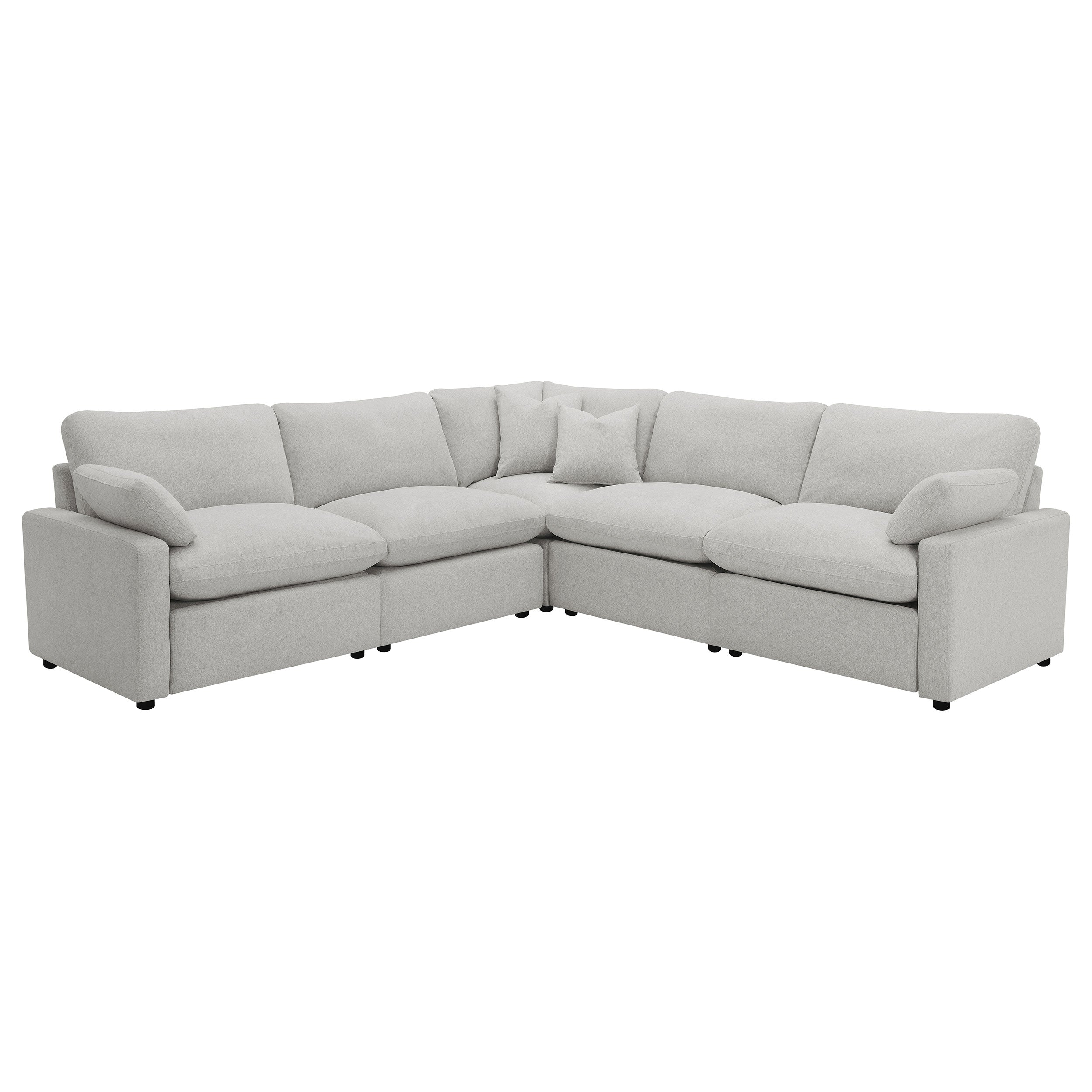 Best Furniture Outlet - Coaster - Collins 5-piece Modular Power Reclining Sectional Grey - 609560P