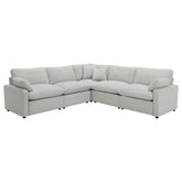 Best Furniture Outlet - Coaster - Collins 5-piece Modular Power Reclining Sectional Grey - 609560P