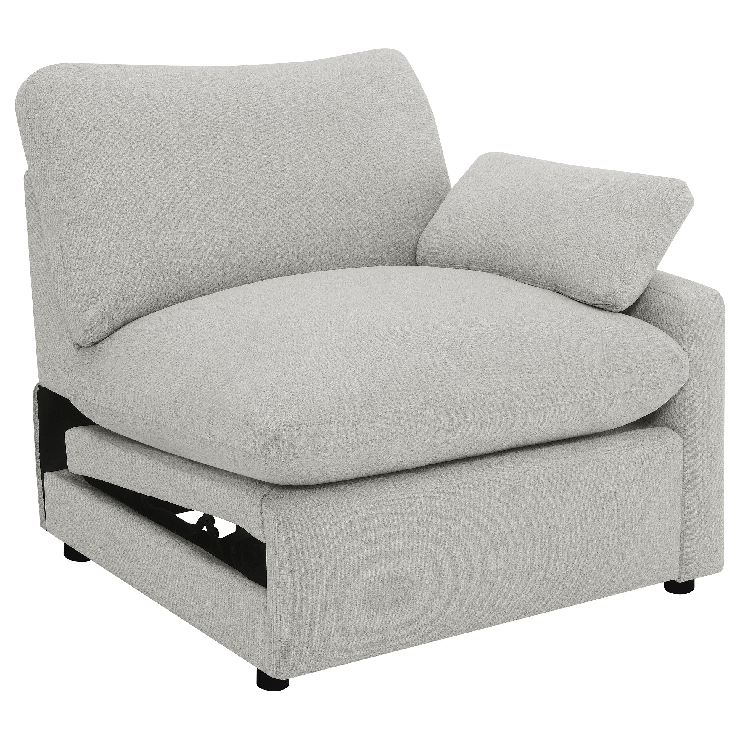 Best Furniture Outlet - Coaster - Collins Modular RAF Power Recliner Grey - 609560RRP