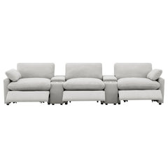 Collins 5-Piece Power Reclining Home Theater Seating Grey