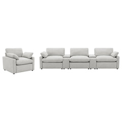 Collins Upholstered Power Recliner Chair Grey