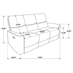 Navarro 3-piece Upholstered Reclining Sofa Set Orange