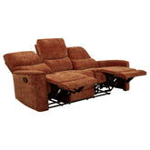 Best Furniture Outlet - Coaster - Navarro Chenille Upholstered Reclining Sofa Burnt Orange - 609574