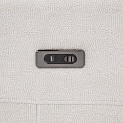 Kennett Chenille Upholstered Power Reclining Sofa Ivory