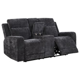 Best Furniture Outlet - Coaster - Kennett Chenille Upholstered Power Reclining Loveseat Grey - 610155P