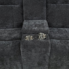 Kennett Chenille Upholstered Power Reclining Loveseat Grey
