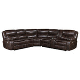 Best Furniture Outlet - Coaster - Sycamore Upholstered Power Reclining Sectional Sofa Brown - 610190P