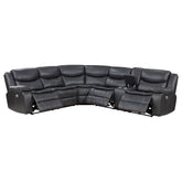 Best Furniture Outlet - Coaster - Sycamore Upholstered Power Reclining Sectional Sofa Grey - 610200P