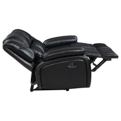 Camila 2-piece Upholstered Reclining Sofa Set Black