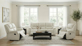 Best Furniture Outlet - Coaster - Camila 3-piece Upholstered Reclining Sofa Set White - 610247-S3