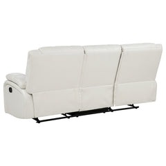 Camila 3-piece Upholstered Reclining Sofa Set White