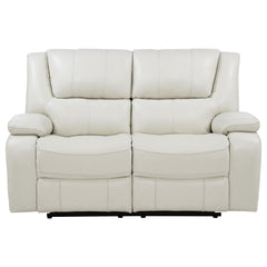 Camila Upholstered Motion Reclining Loveseat White