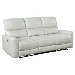 Best Furniture Outlet - Coaster - Greenfield Upholstered Power Reclining Sofa Dove Grey - 610261P