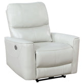 Best Furniture Outlet - Coaster - Greenfield Upholstered Power Recliner Chair Dove Grey - 610263P