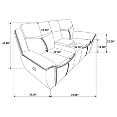 Sloane 3-piece Upholstered Reclining Sofa Set Blue