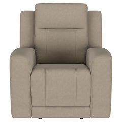 Brentwood 3-piece Upholstered Reclining Sofa Set Taupe