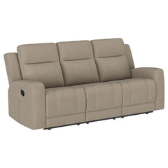 Best Furniture Outlet - Coaster - Brentwood Upholstered Motion Reclining Sofa Taupe - 610281