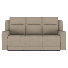 Brentwood Upholstered Motion Reclining Sofa Taupe