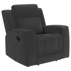 Best Furniture Outlet - Coaster - Brentwood Upholstered Recliner Chair Dark Charcoal - 610286